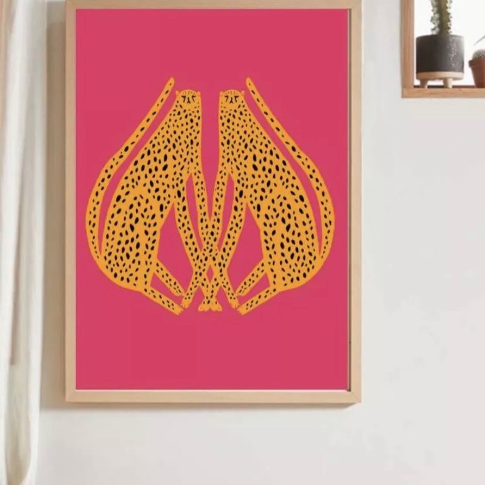 Cheetah modern art piece